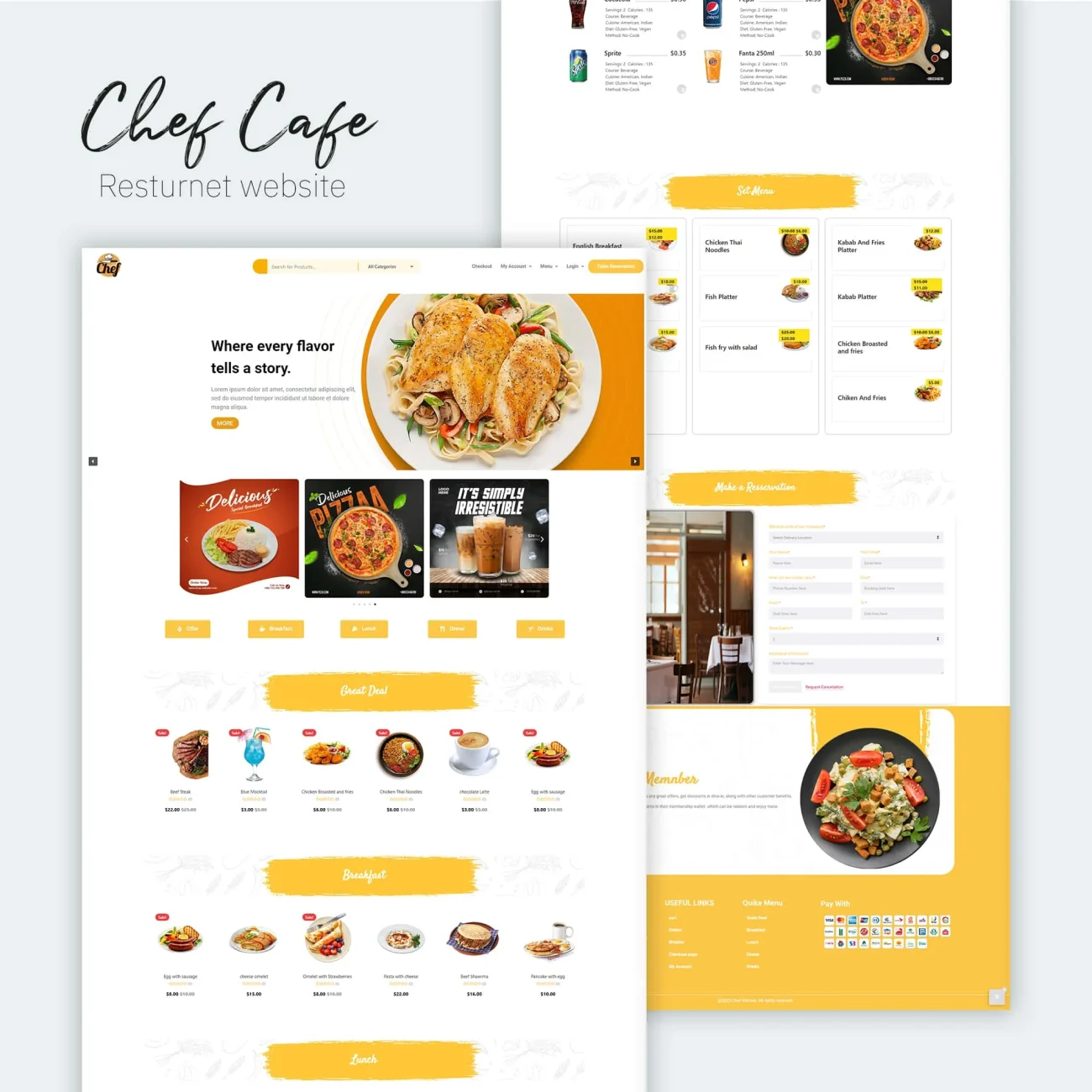 chef cafe- wordpress resturent website homepage