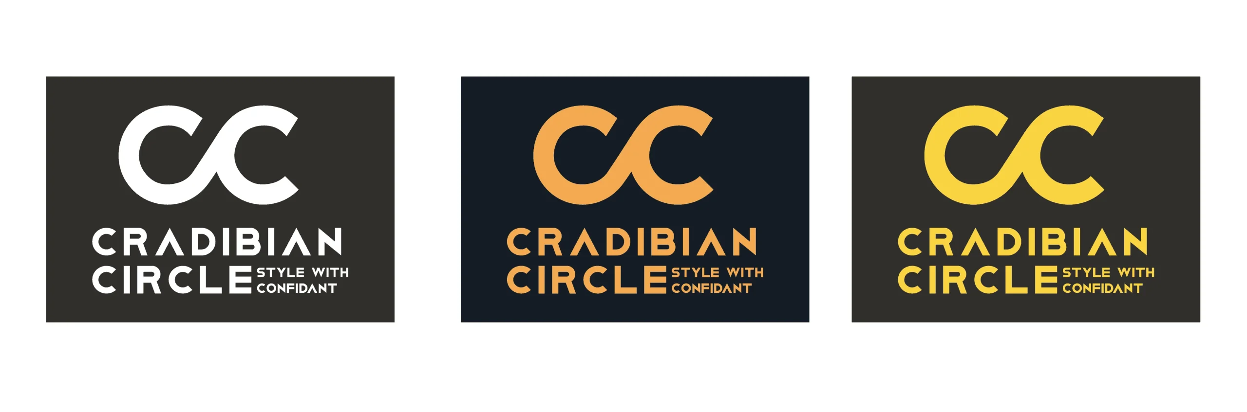 cradibial circle fashion brand miltiple logo