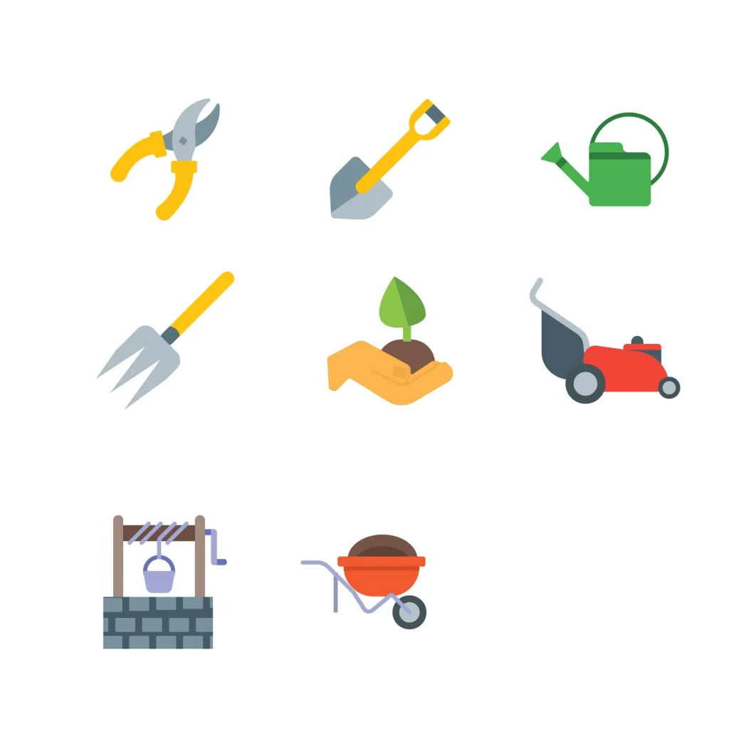 gardening website icon set